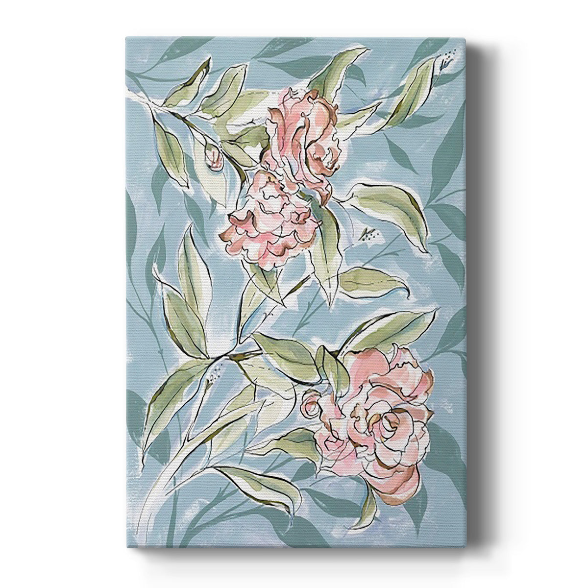 Faded Camellias I - Canvas Art Print