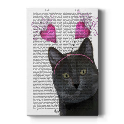 Black Cat Valentines - Canvas Art Print