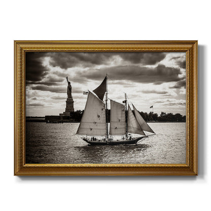 The Clipper & the Liberty Premium Framed Canvas- Ready to Hang