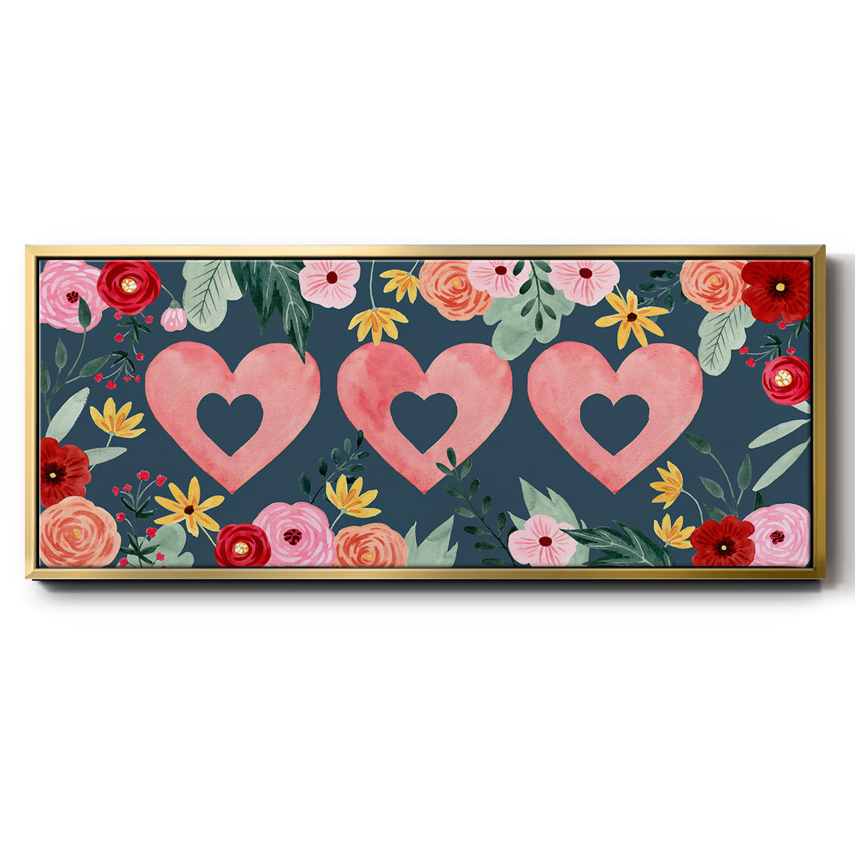 Sweet Hearts Collection D - Floater Framed Canvas Print