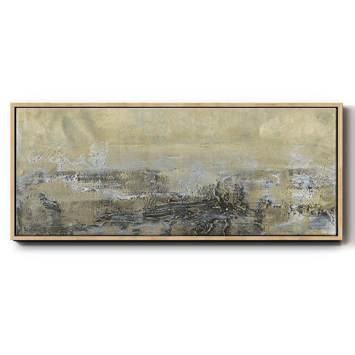 Gold Horizon I - Floater Framed Canvas Print