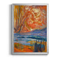 Cadmium Winter Solstice II - Modern Framed Canvas Print