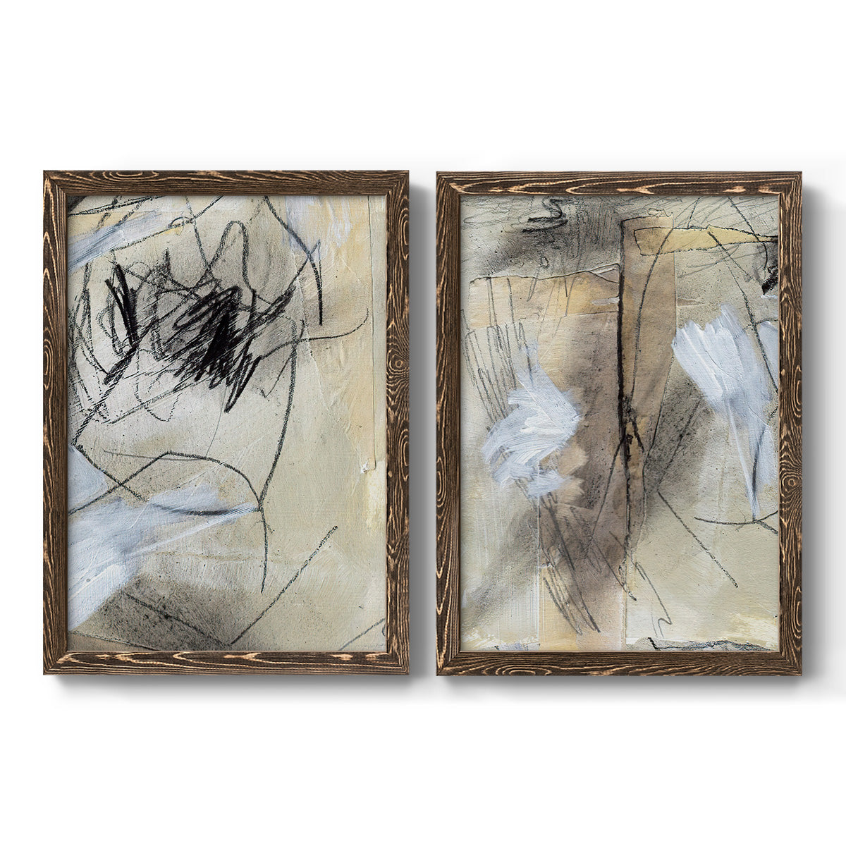 Masked Notes VII - Premium Framed Canvas 2 Piece Set - Ready to Hang