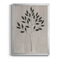 Leaves and Wood I - Modern Framed Canvas Print