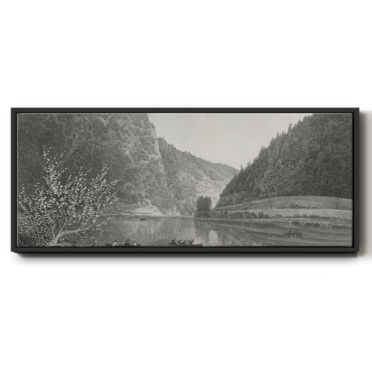 Delaware Water Gap - Floater Framed Canvas Print