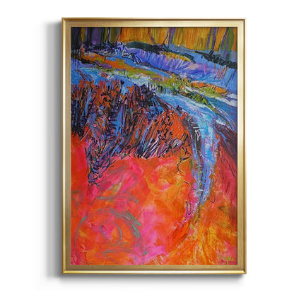 Vibrant Flow I - Modern Framed Canvas Print