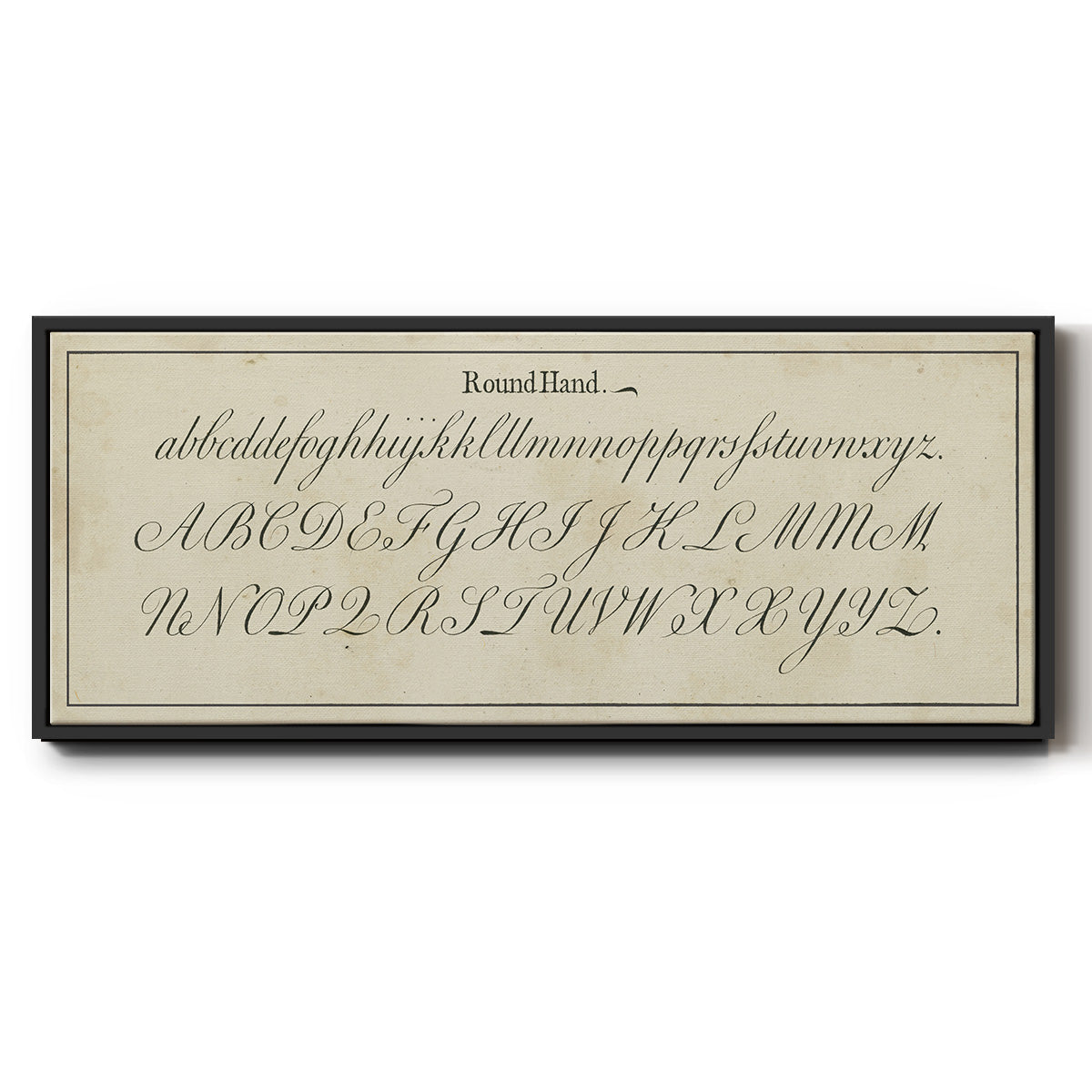 Manuscript Sampler IV - Floater Framed Canvas Print