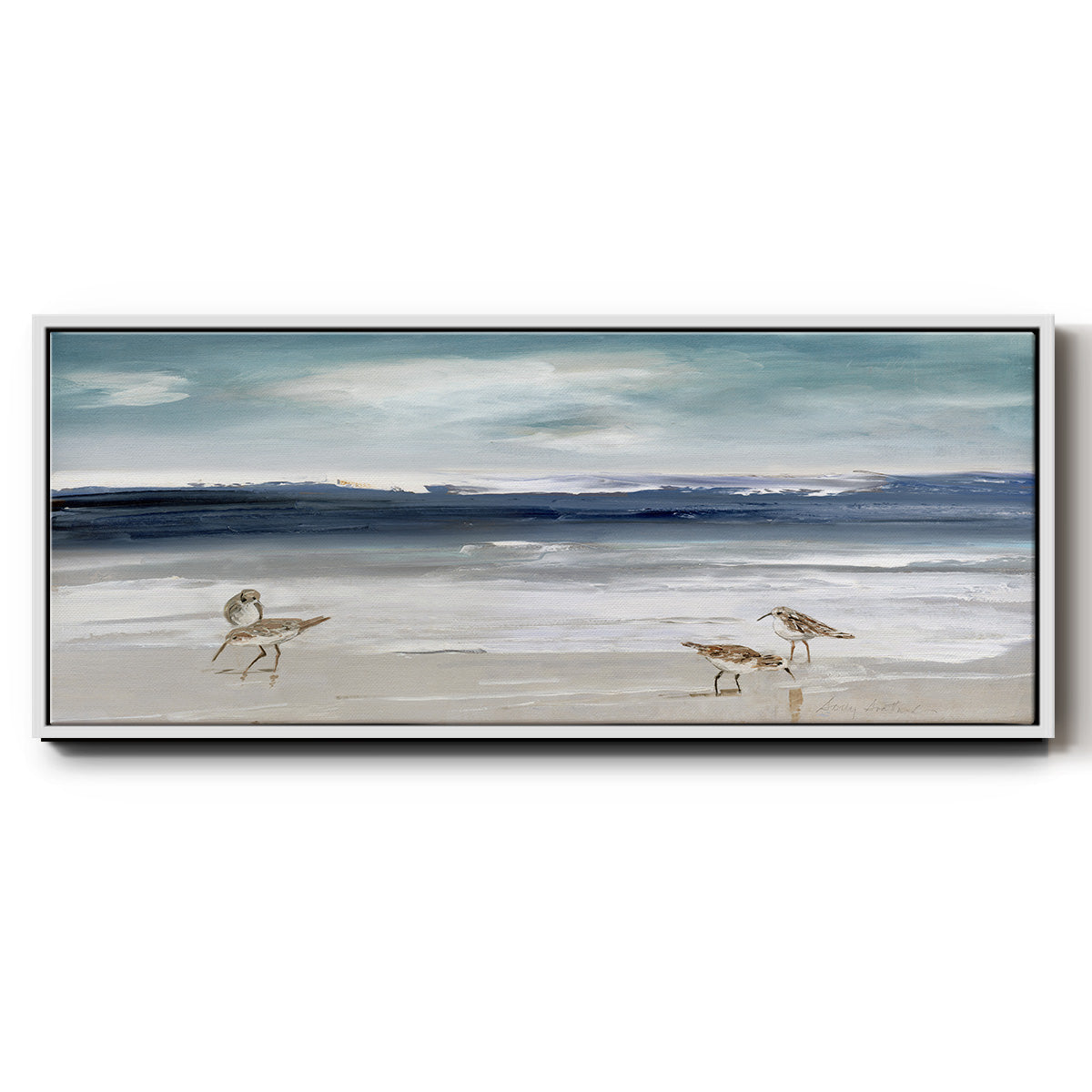 Sandpiper Bay - Floater Framed Canvas Print