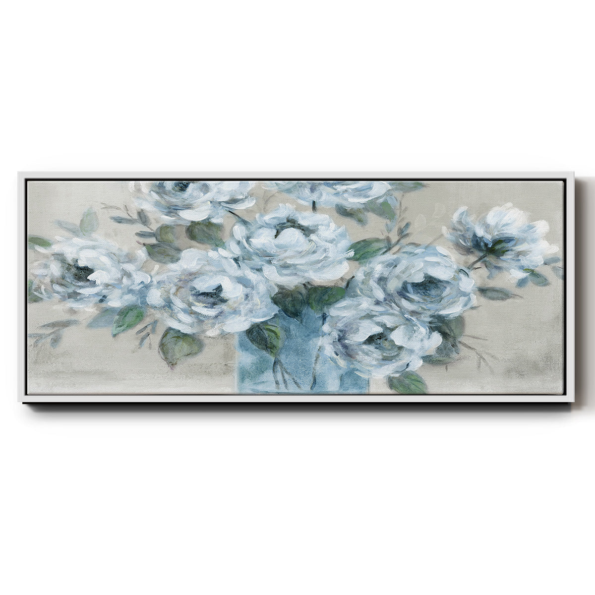Tender Roses - Floater Framed Canvas Print