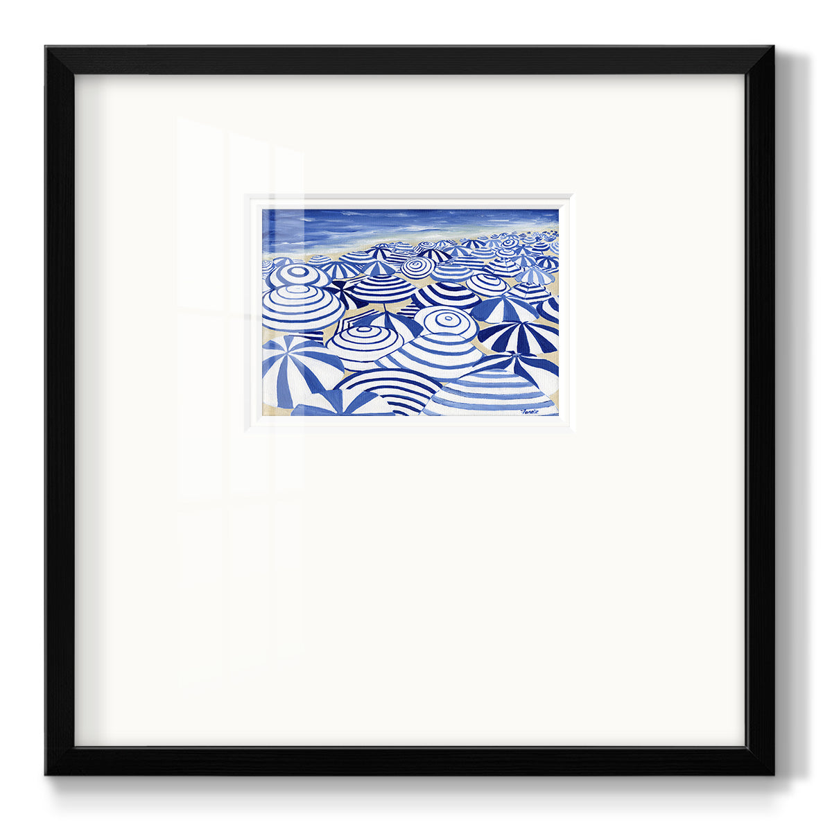 Candy Bowl Prussian Blue - Double Matboard Framed Print