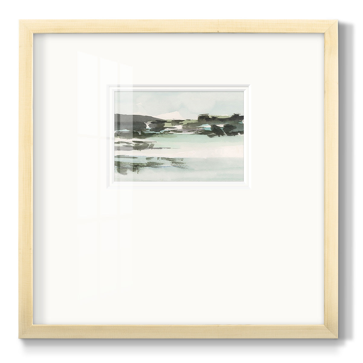 Turquoise Marsh II - Double Matboard Framed Print