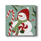 Peppermint Snowman II-Premium Gallery Wrapped Canvas - Ready to Hang