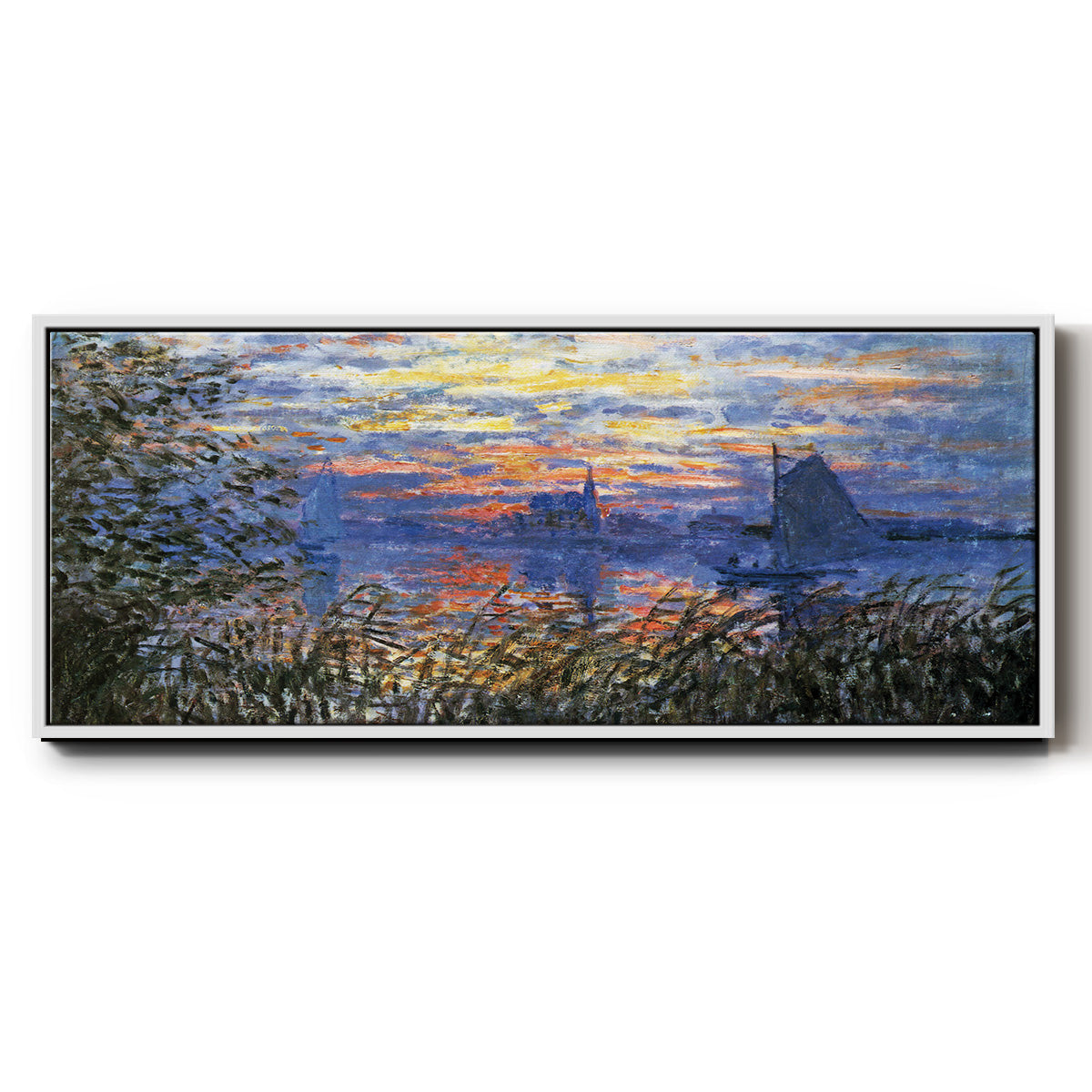 Sunset on the Seine - Floater Framed Canvas Print