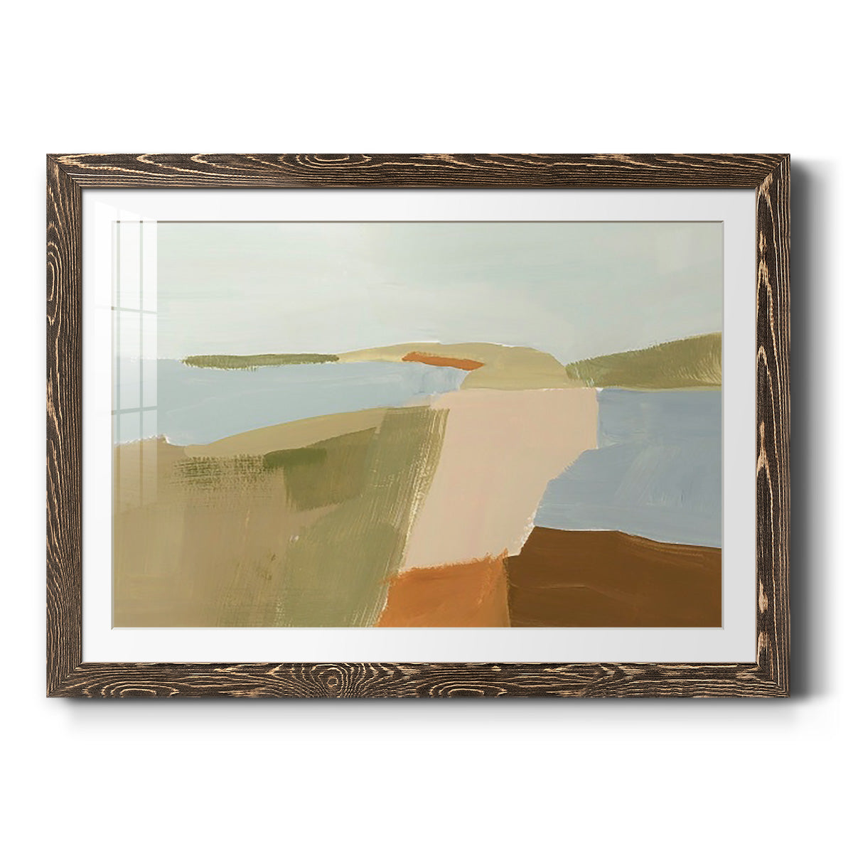 Stacked Landscape II - Barnwood Framed Art Print
