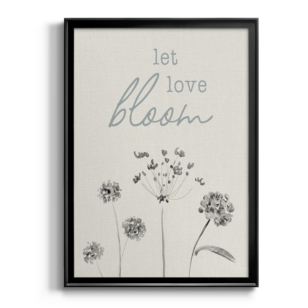 Let Love Bloom - Modern Framed Canvas Print