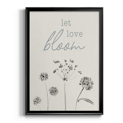 Let Love Bloom - Modern Framed Canvas Print