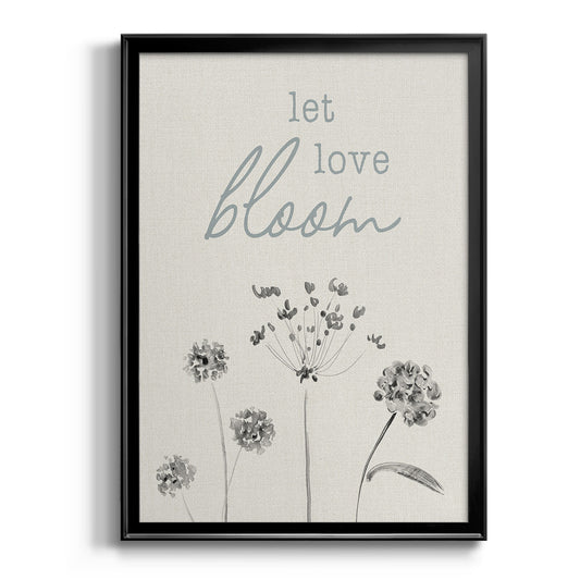 Let Love Bloom - Modern Framed Canvas Print