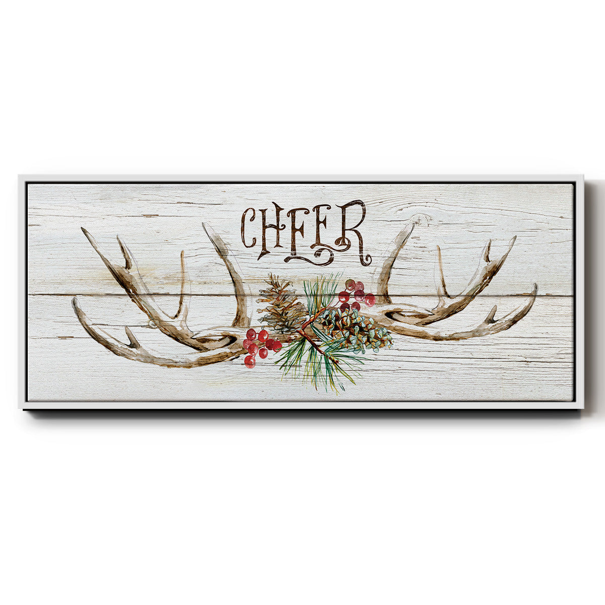 Rustic Cheer - Floater Framed Canvas Print