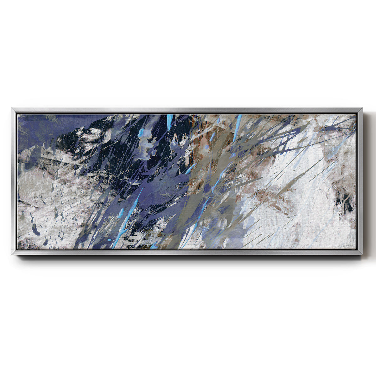 Blue Noise I - Floater Framed Canvas Print