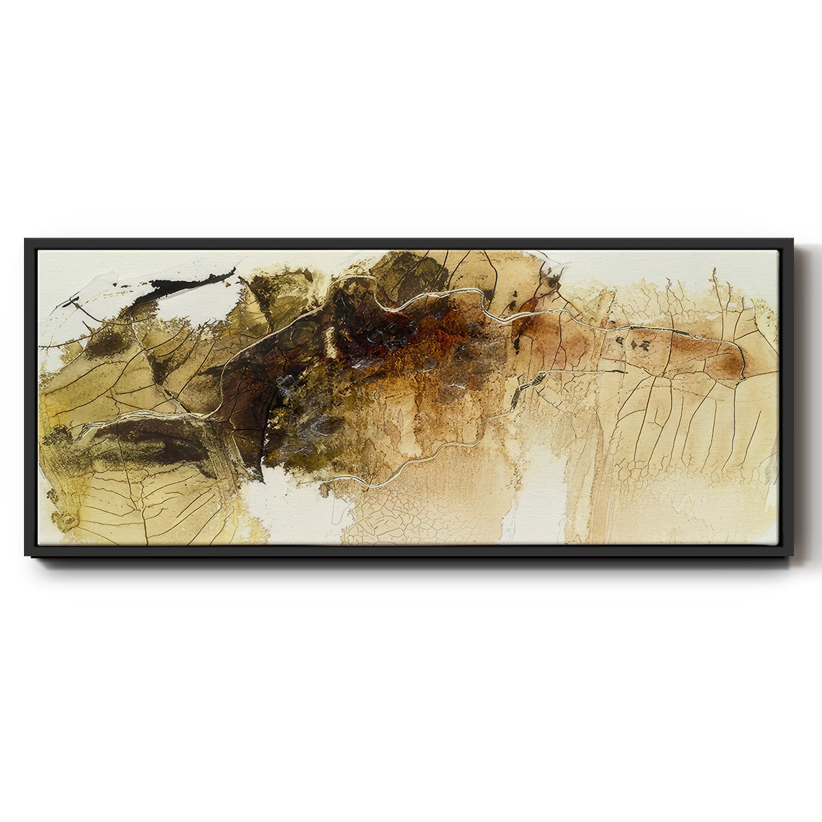 Dance of Gold I - Floater Framed Canvas Print