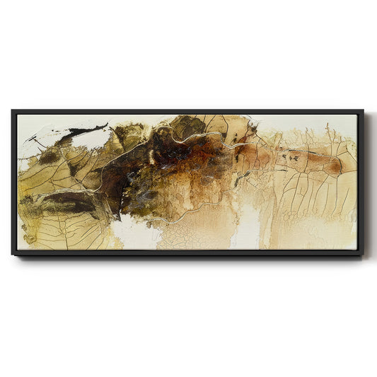 Dance of Gold I  - Floater Framed Canvas Print