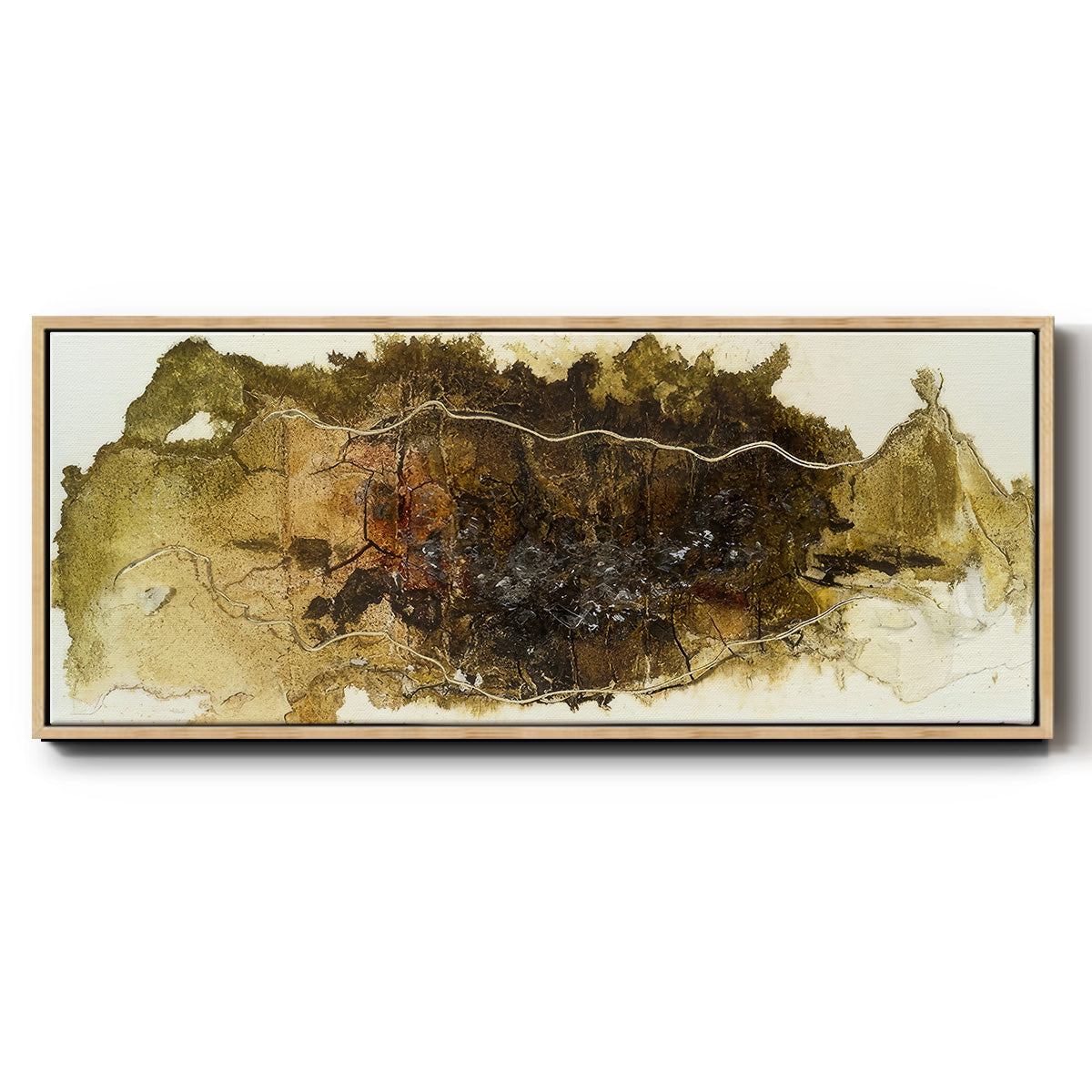 Bonded Gold I - Floater Framed Canvas Print