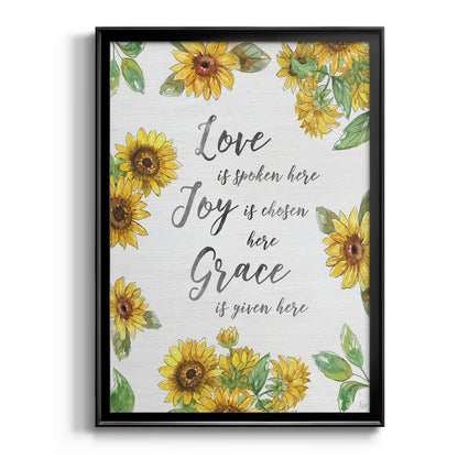 Grace Given Here - Modern Framed Canvas Print
