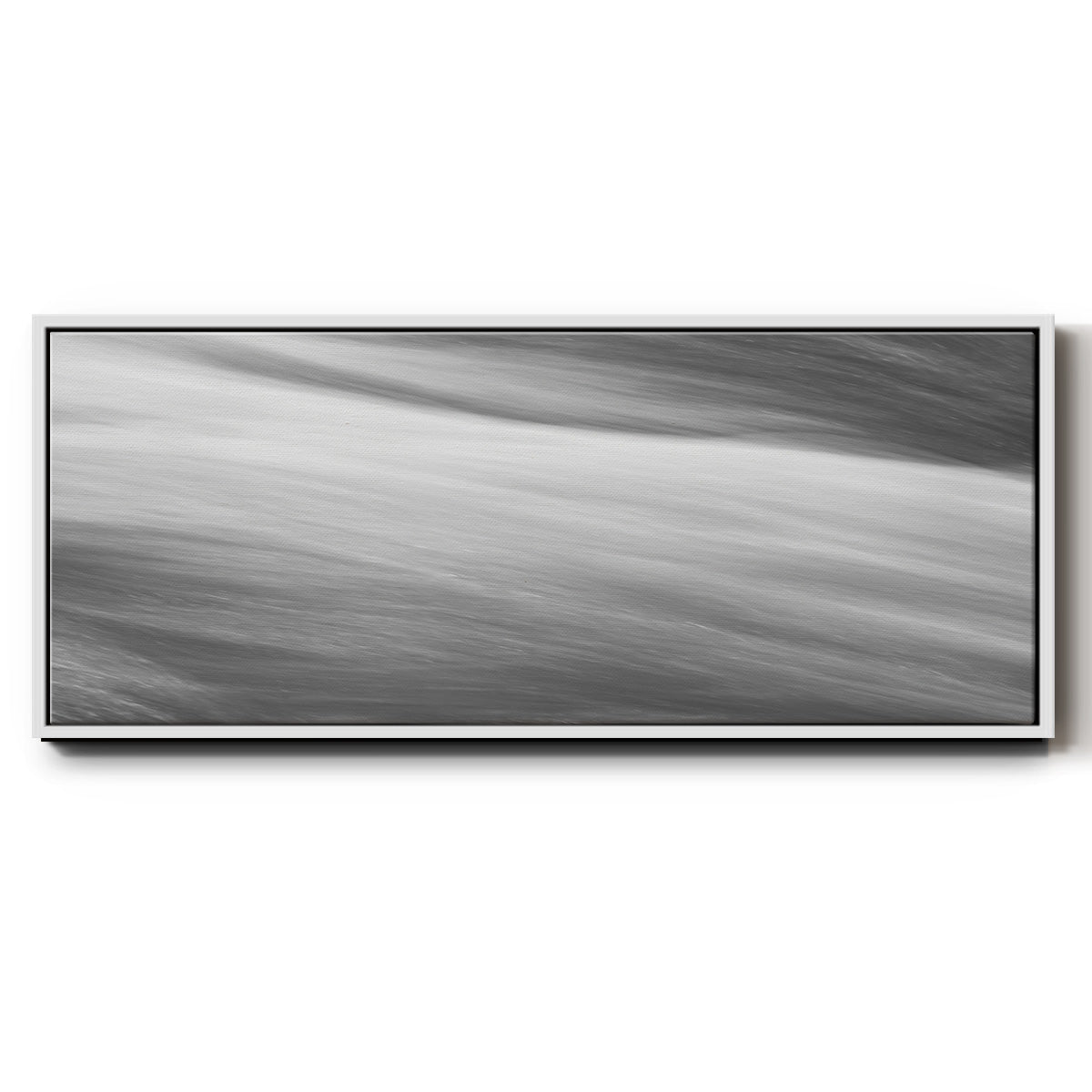 Black & White Water Panel VI - Floater Framed Canvas Print