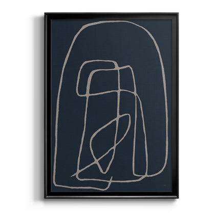 Shapes and Night Sky I - Modern Framed Canvas Print