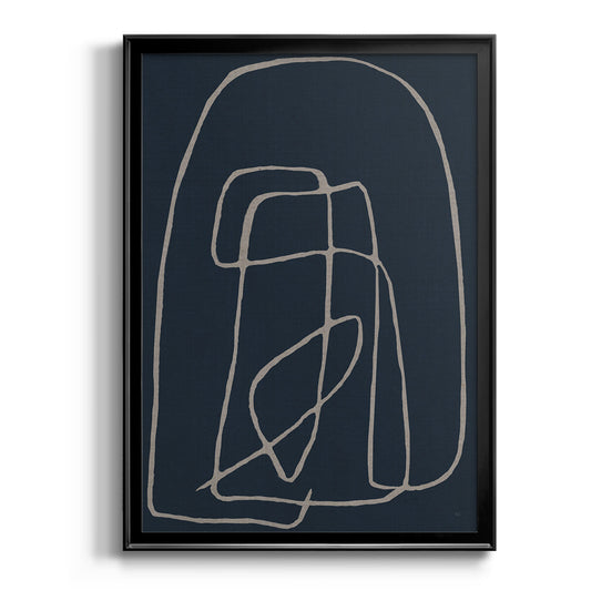 Shapes and Night Sky I - Modern Framed Canvas Print