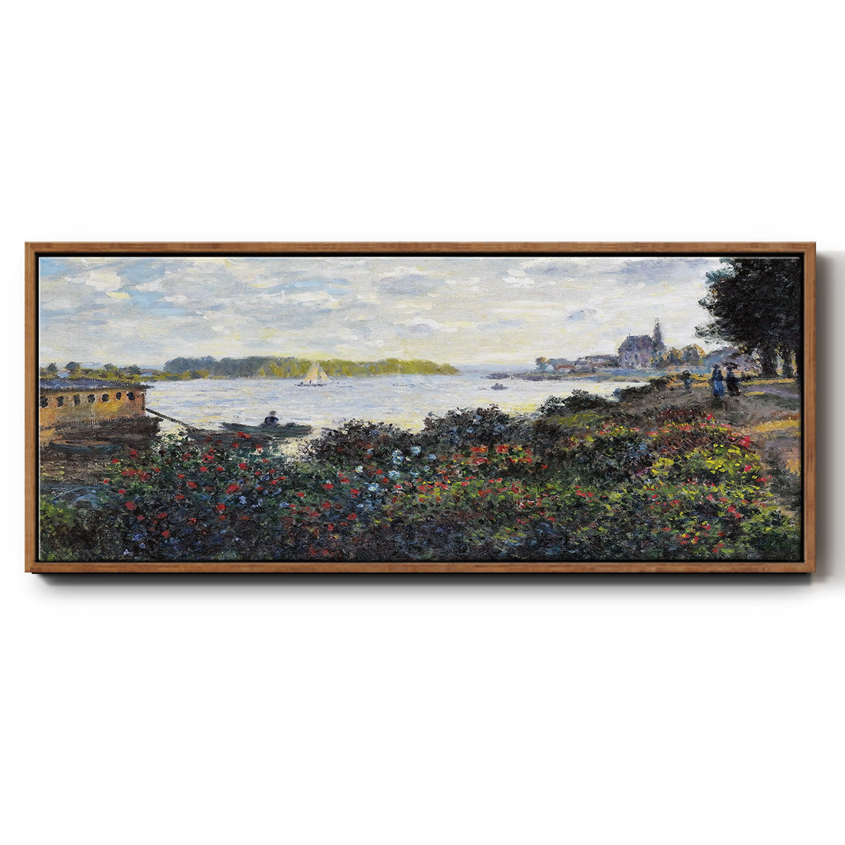 The Seine at Argenteuil, 1877 - Floater Framed Canvas Print