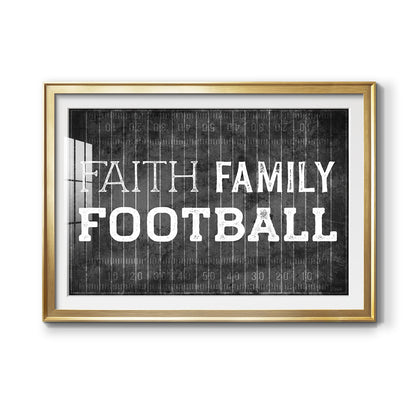 Faith Family Football Premium Framed Print - Ready to Hang