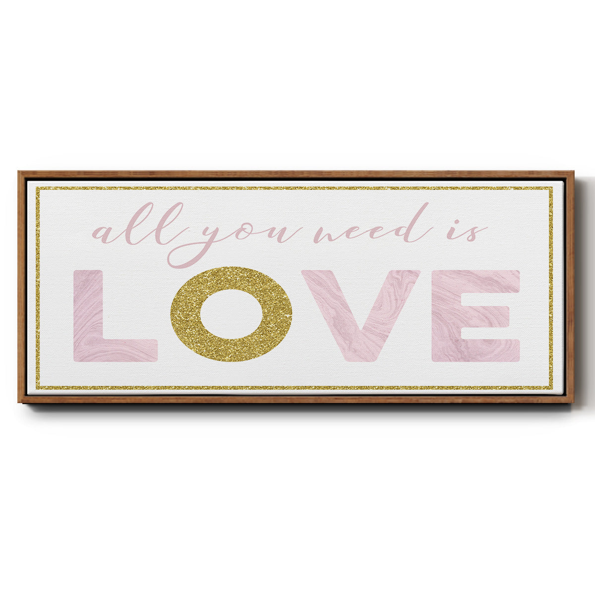 All You Need is Love - Floater Framed Canvas Print