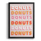 Donuts - Modern Framed Canvas Print