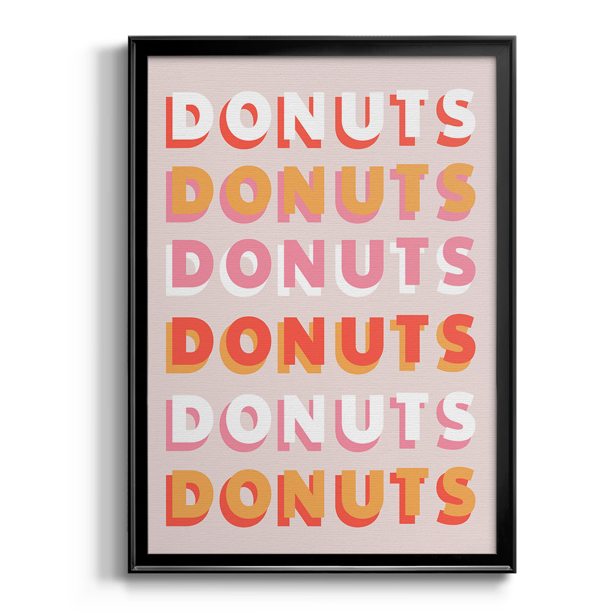 Donuts - Modern Framed Canvas Print