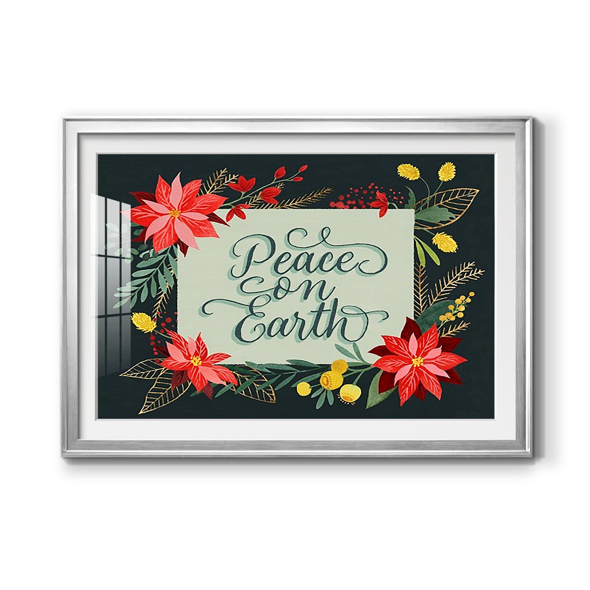 Bright Christmas Night  II - Modern Framed Art Print