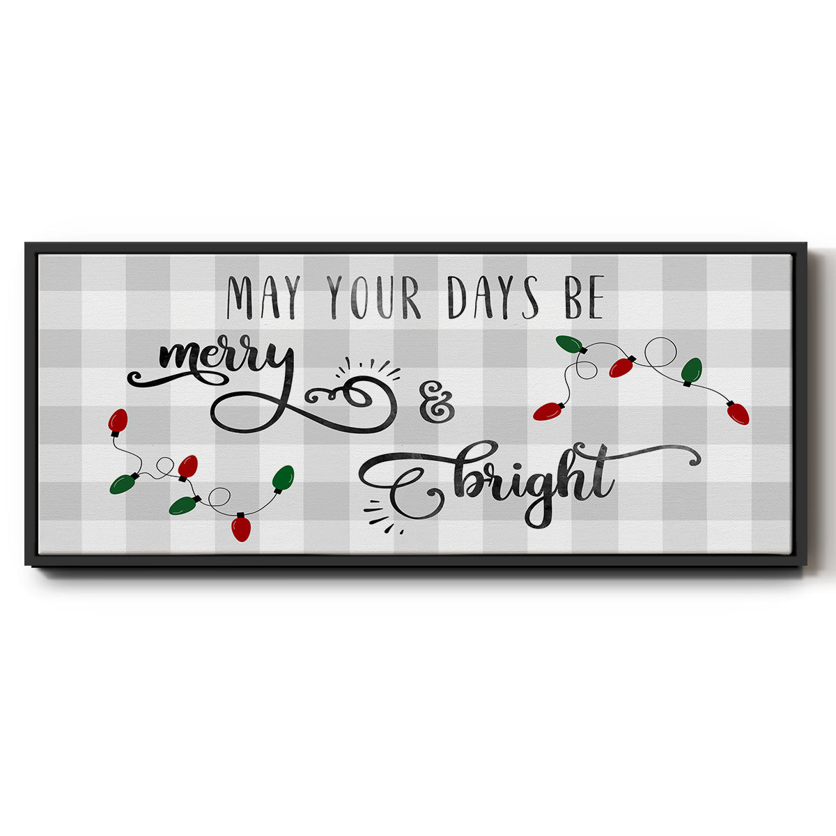 Buffalo Check Merry - Floater Framed Canvas Print