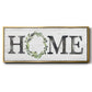Gray Home Wreath - Floater Framed Canvas Print