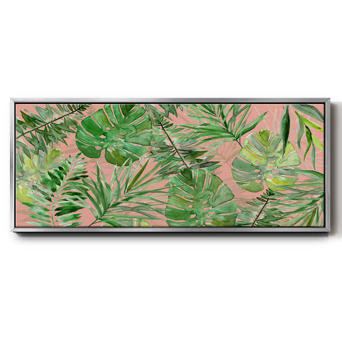 Tropical Sketchbook Coral - Floater Framed Canvas Print