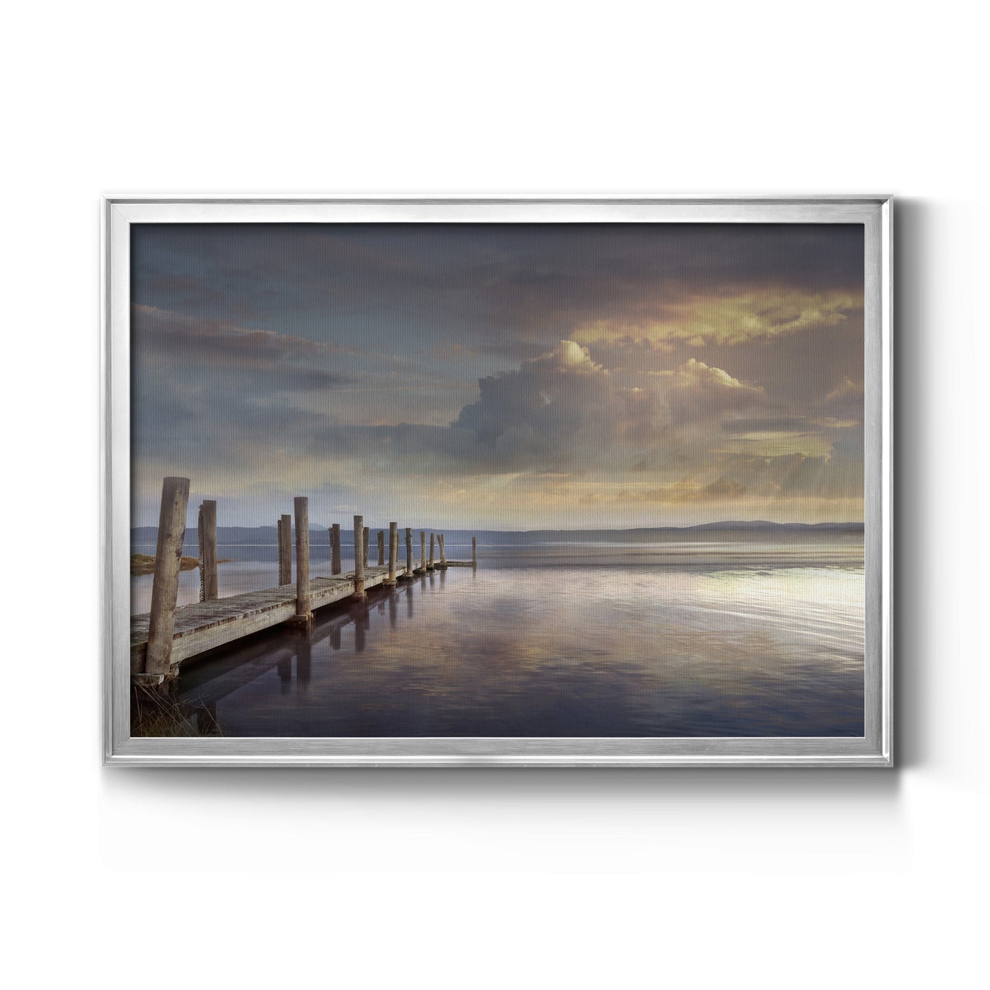 Evening Reflection - Modern Framed Canvas Print