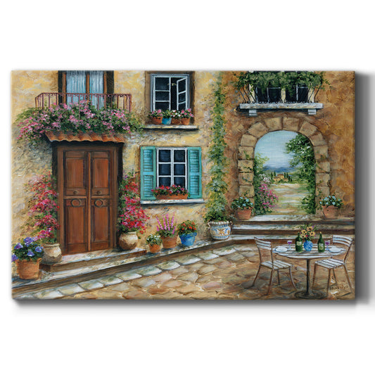 Tuscan Courtyard - Canvas Art Print