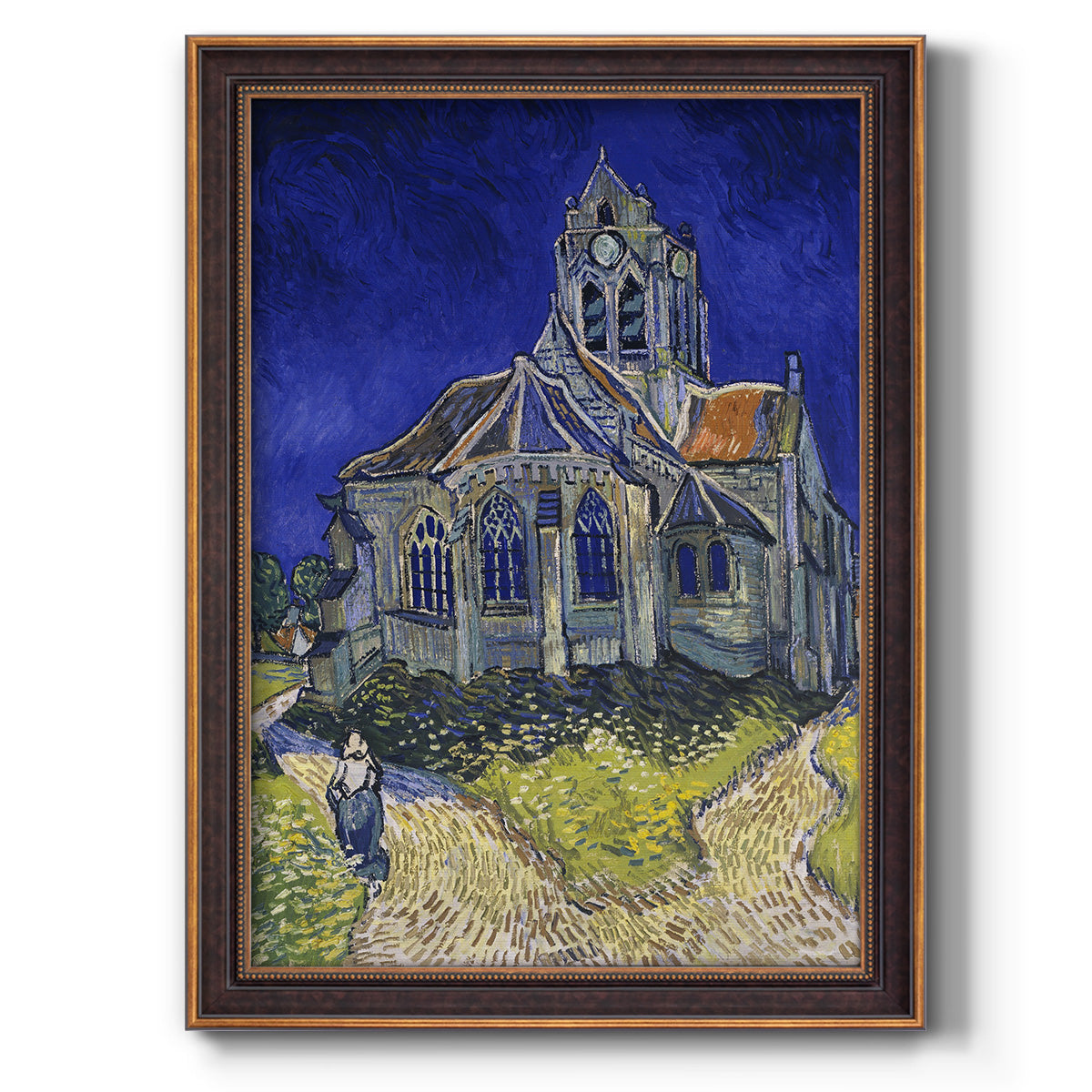 The Church at Auvers - Ornate Framed Canvas Print