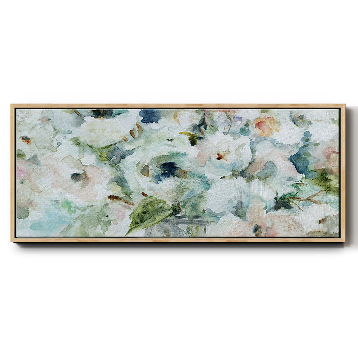 Blooming Softly - Floater Framed Canvas Print