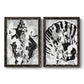 Ocean Inkblot I - Premium Framed Canvas 2 Piece Set - Ready to Hang