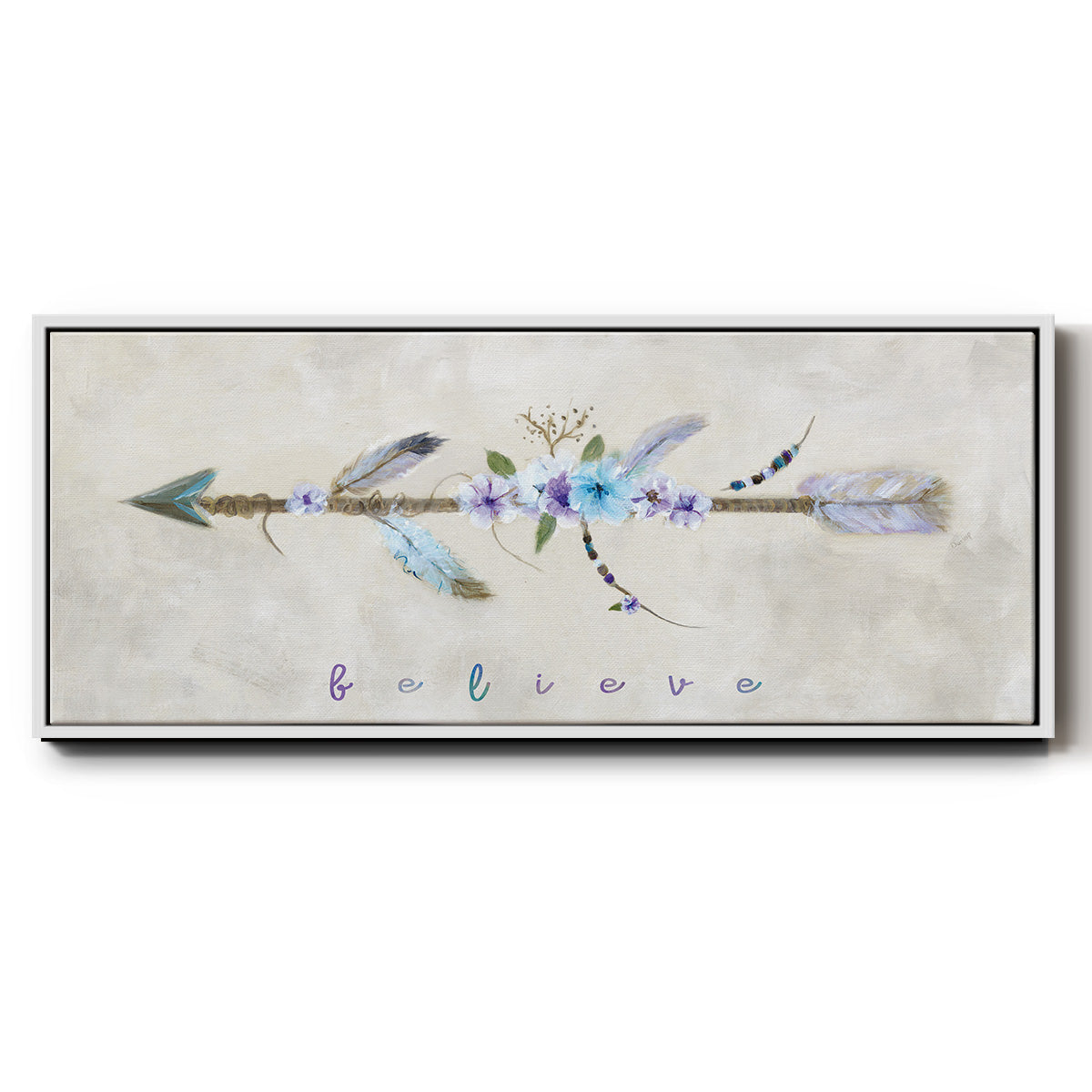 Boho Arrow I - Floater Framed Canvas Print
