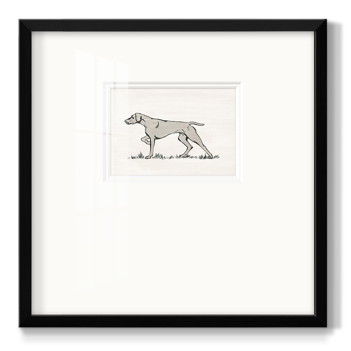 Neutral Pointer II - Double Matboard Framed Print