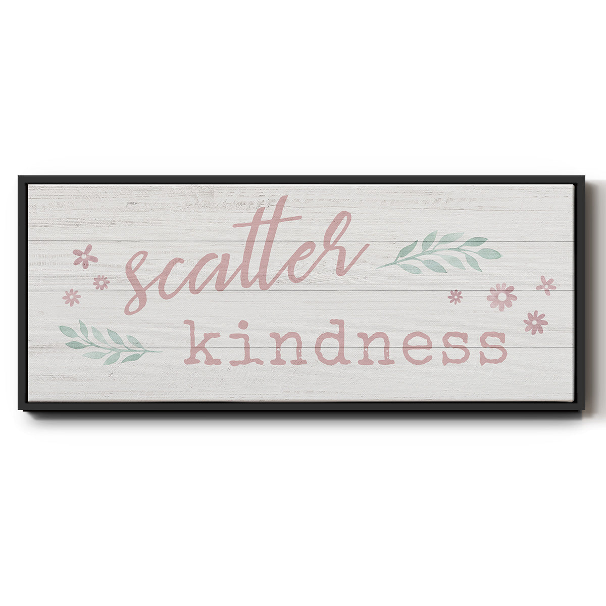 Scatter Kindness - Floater Framed Canvas Print
