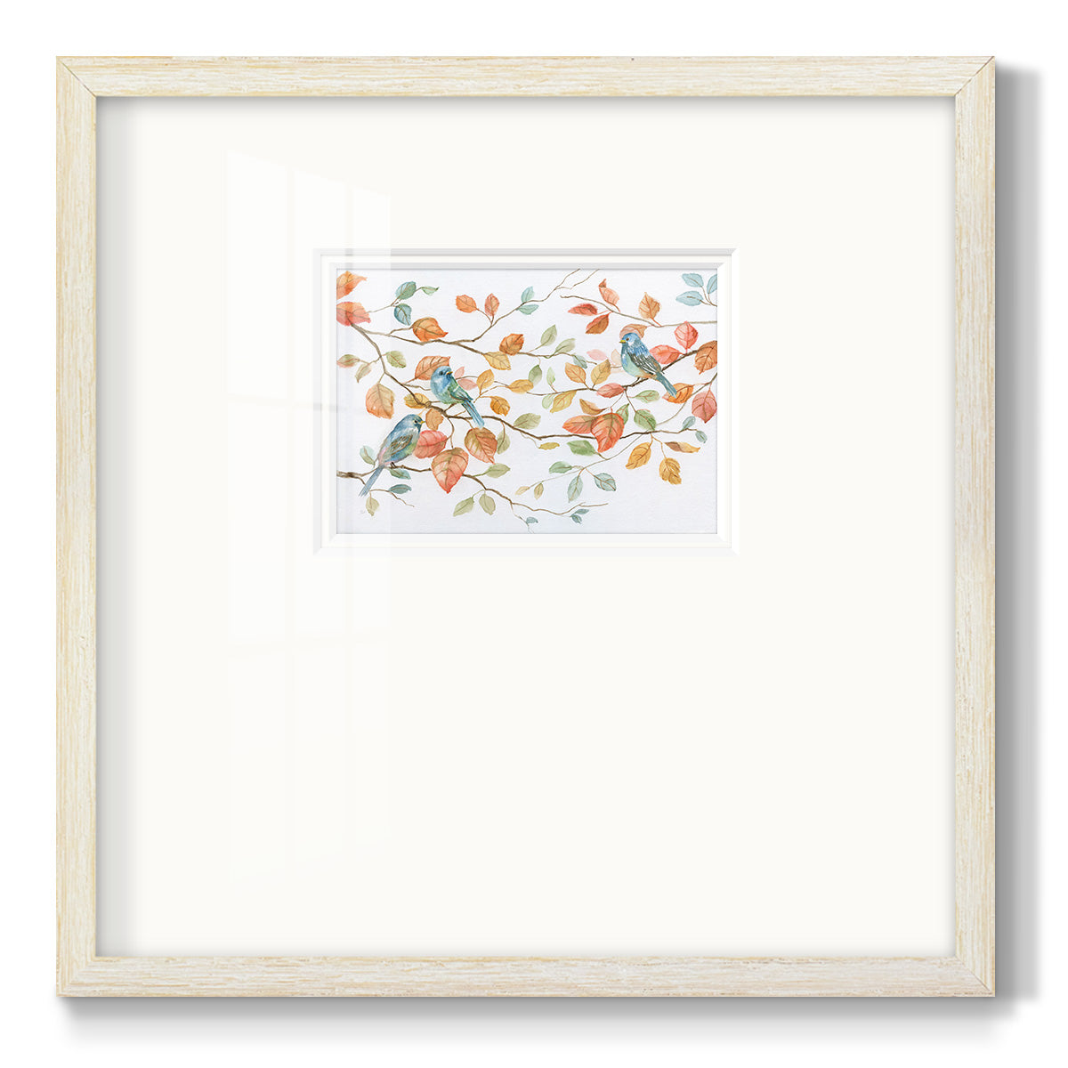 Bird Trio - Double Matboard Framed Print