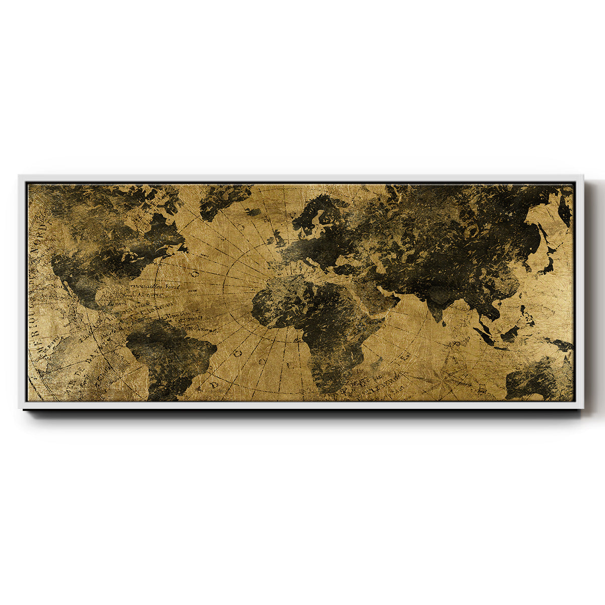 Golden Atlas - Floater Framed Canvas Print