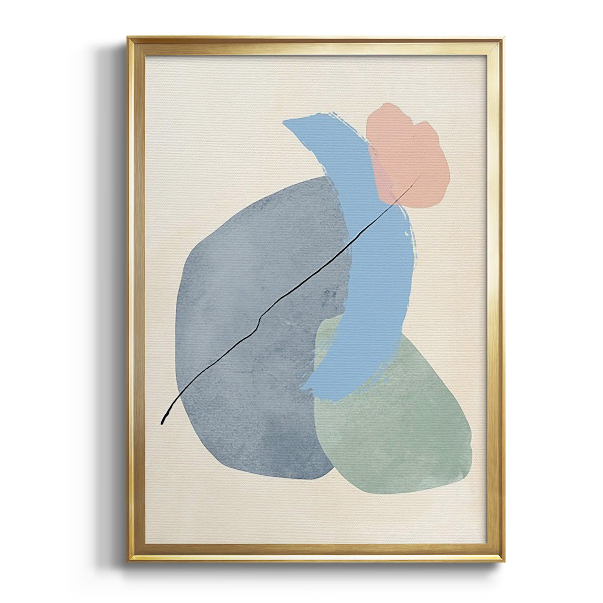Pastel Assemblage II - Modern Framed Canvas Print